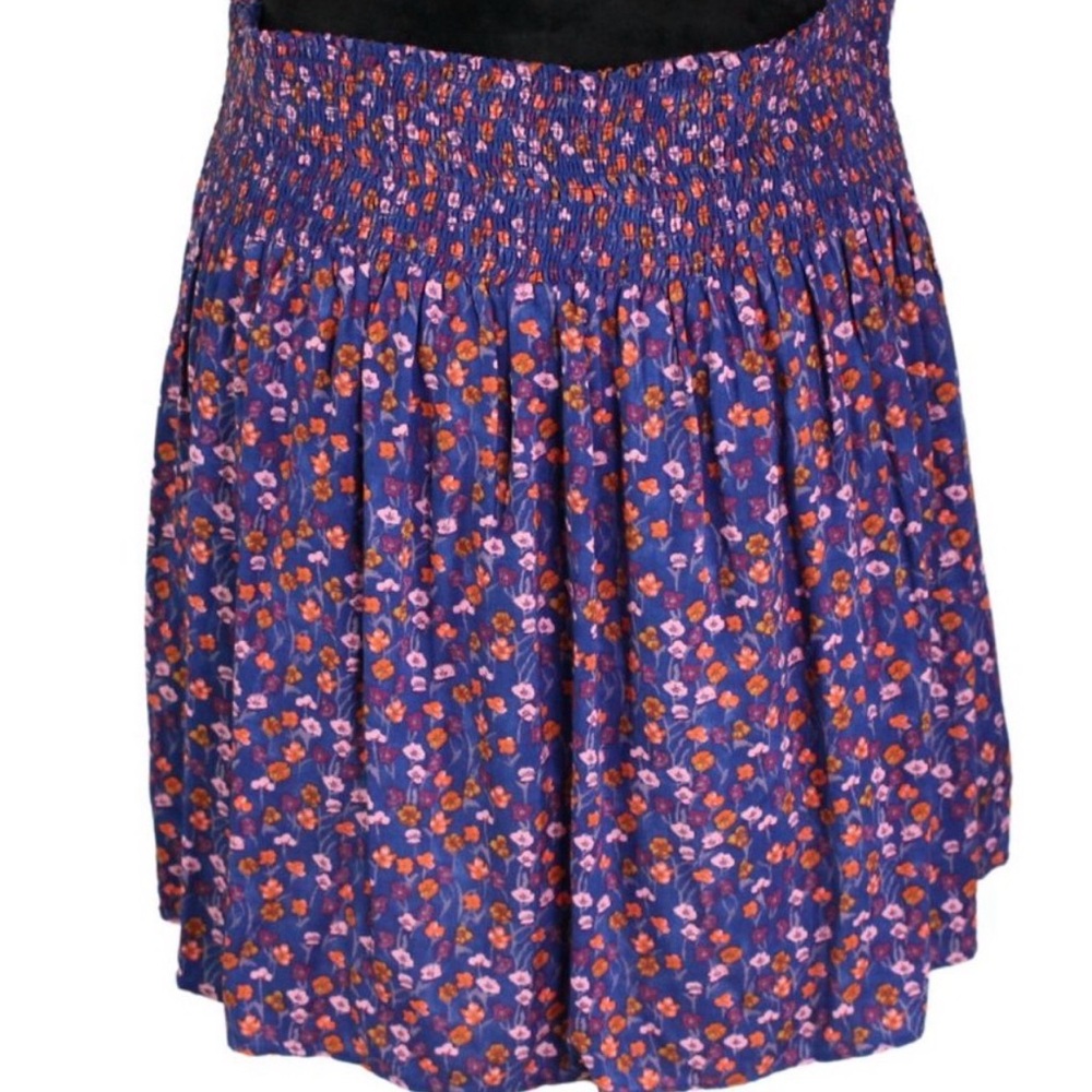 Mossimo Supply Co. Blue and Orange Floral Mini Skirt  |  Size Small - Medium